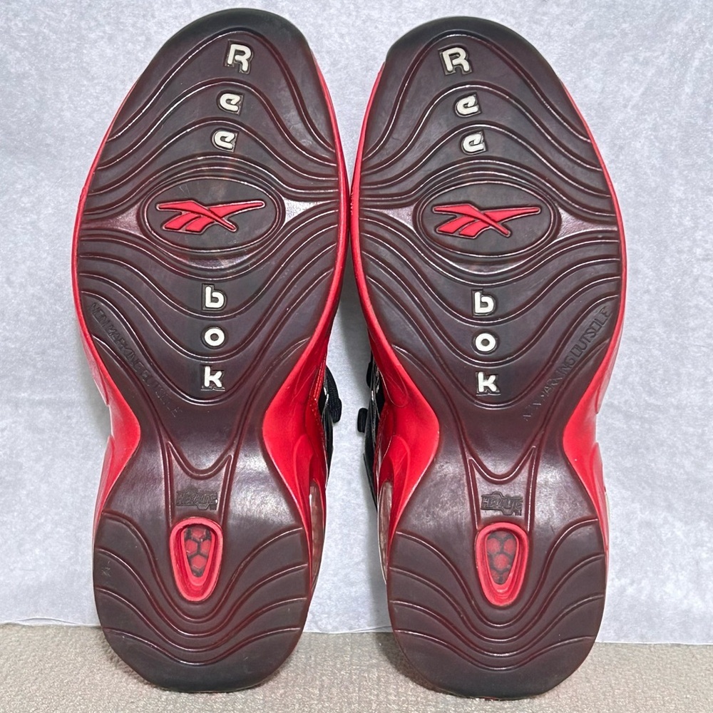 Reebok Youth/Kids Black/Red Question Mid J Street Sleigh Sneakers Shoes SZ US 5 - Picture 8 of 11